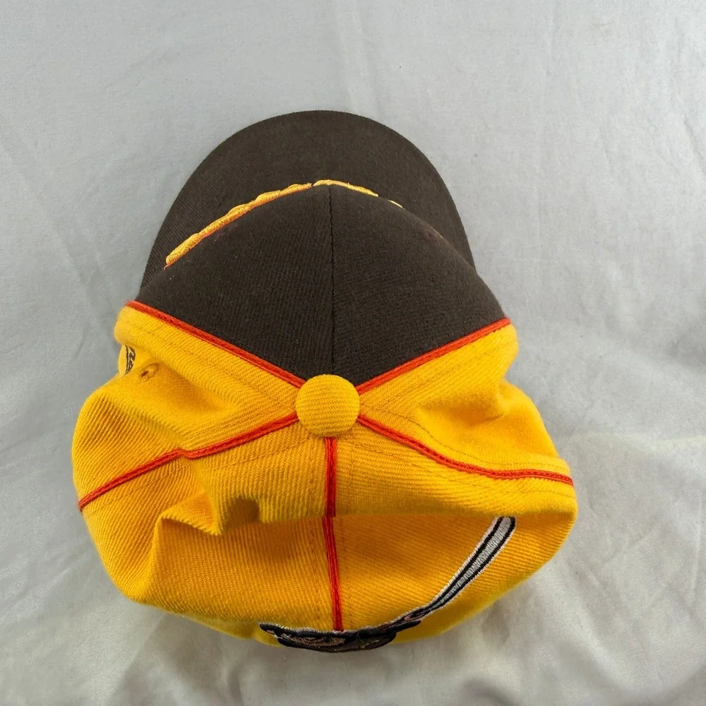 Mitchell & Ness San Diego Padres Cooperstown Fitted Hat Brown Yellow 7 1/4
